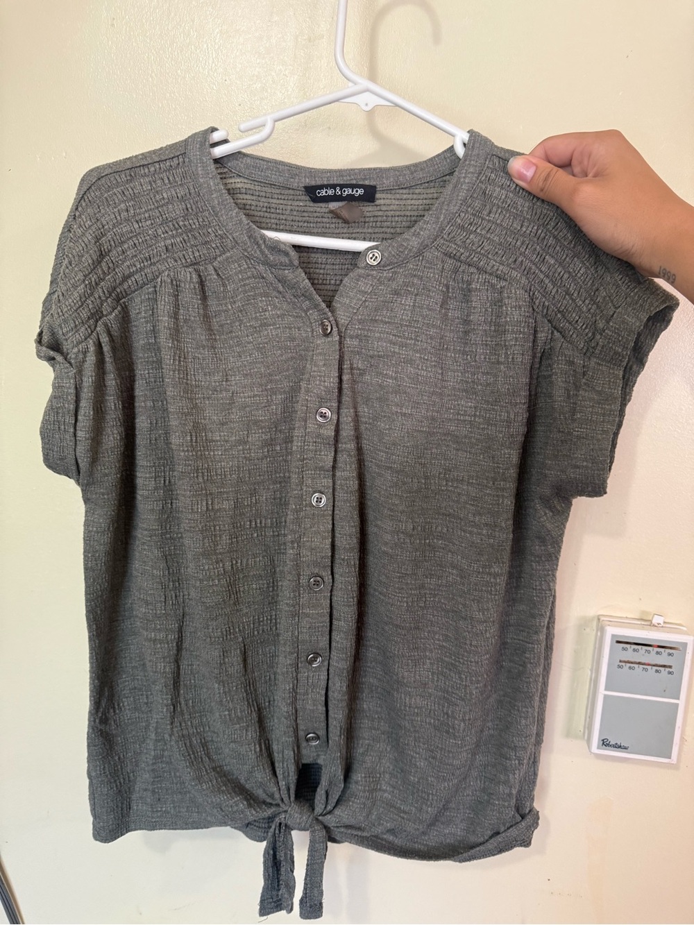 Cable & Gauge Short Sleeve Top
